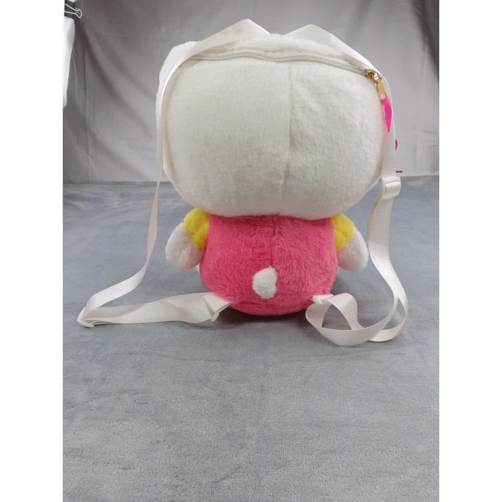 Hello Kitty Plush Backpack‎ Girls/Kids Multi Color Large Zippered Pocket Charm